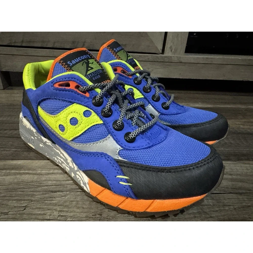 Saucony Originals Shadow 6000 Trail CPK Blue/Lime Men's 6 Running Shoes S70643-1
